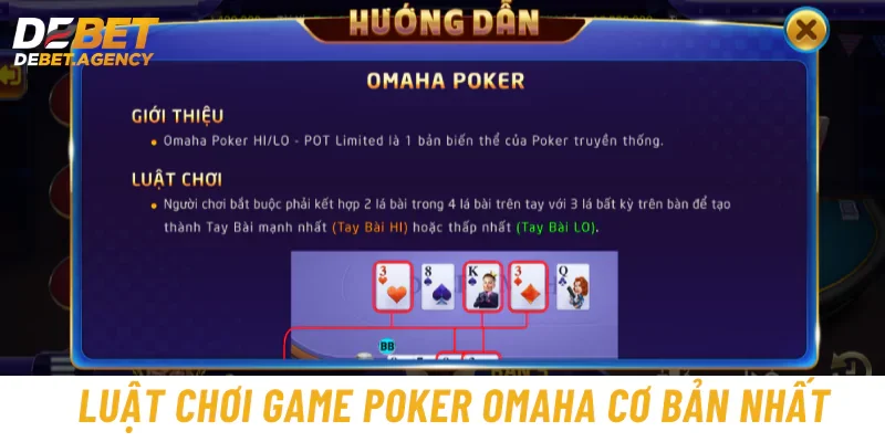 Luật chơi game Poker Omaha cơ bản nhất