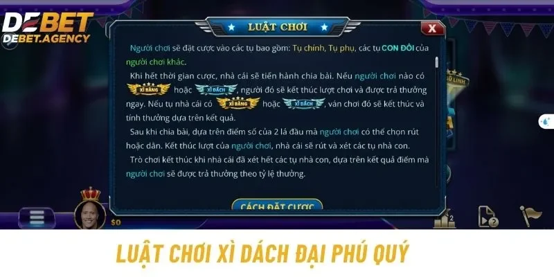 Luật chơi xì dách đại phú quý cho tân thủ