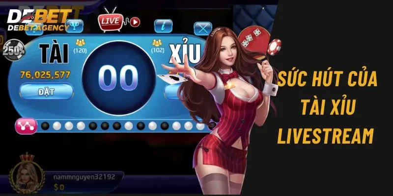  Tài xỉu Livestream - trò chơi có sức hút tuyệt vời đối với thành viên Debet