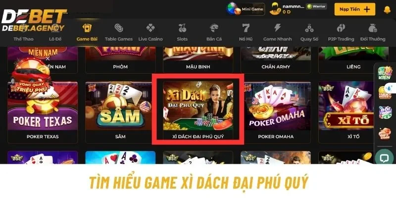 Tìm hiểu khái quát về game bài xì dách đại phú quý